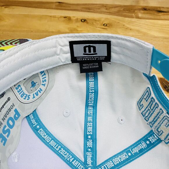 Chicago Bulls Artist Hat Series SGA 2023/24 POSE JORDAN NICKEL Snapback Hat/Cap - Picture 9 of 10